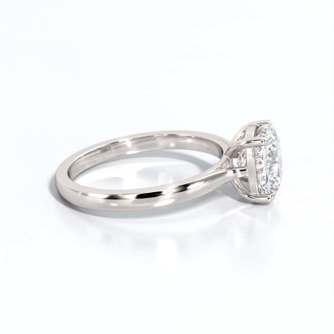 2 ctw Elongated Cushion Lab Grown Diamond Solitaire Classic Engagement Ring