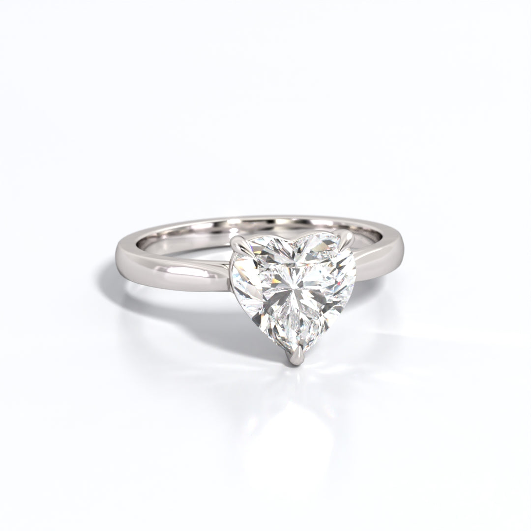 2 ctw Heart Lab Grown Diamond Solitaire Classic Engagement Ring