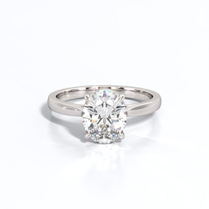 2 ctw Oval Lab Grown Diamond Solitaire Classic Engagement Ring