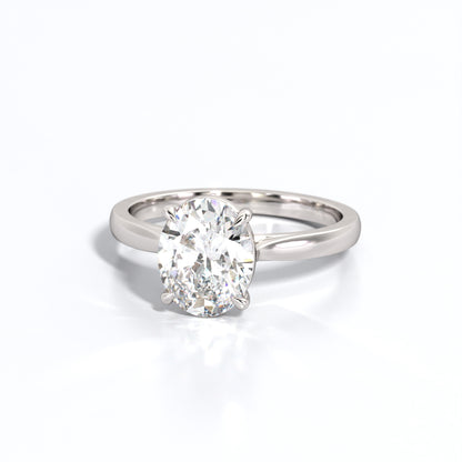 2 ctw Oval Lab Grown Diamond Solitaire Classic Engagement Ring