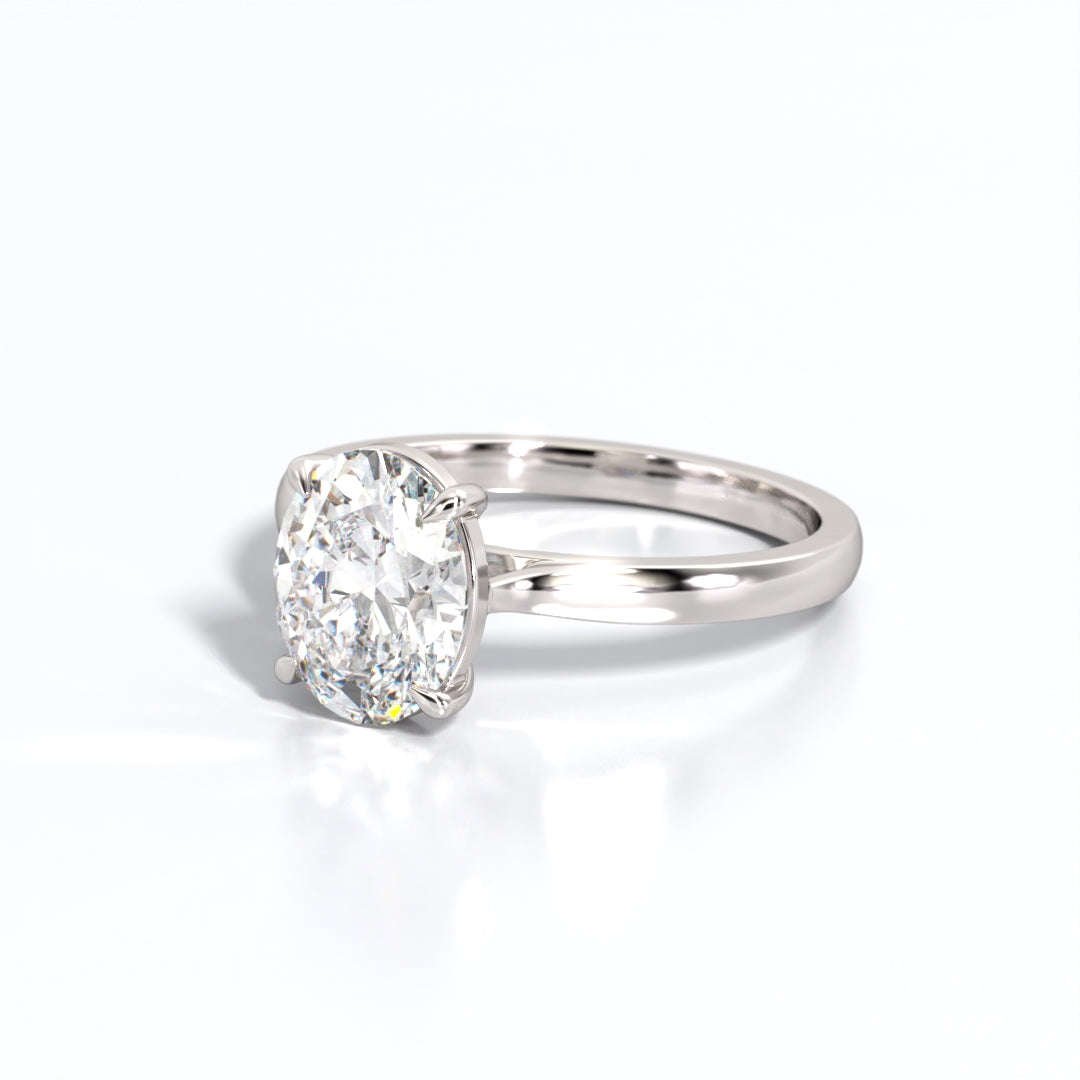 2 ctw Oval Lab Grown Diamond Solitaire Classic Engagement Ring