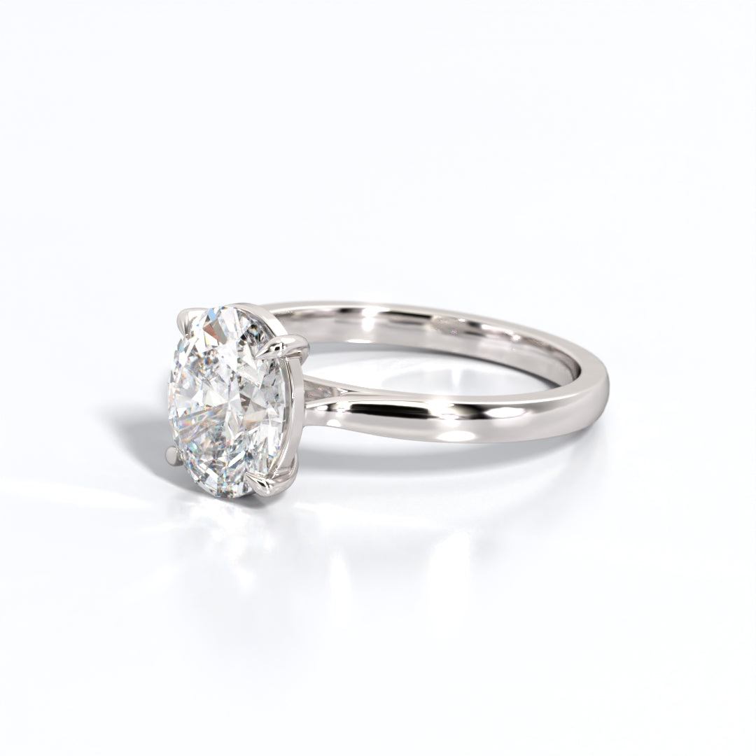 2 ctw Oval Lab Grown Diamond Solitaire Classic Engagement Ring