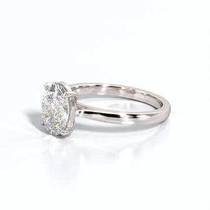 2 ctw Oval Lab Grown Diamond Solitaire Classic Engagement Ring