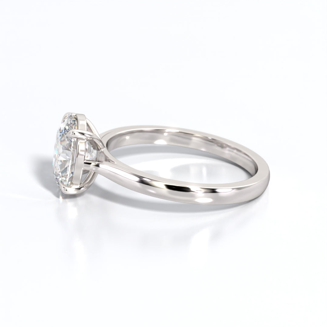 2 ctw Oval Lab Grown Diamond Solitaire Classic Engagement Ring