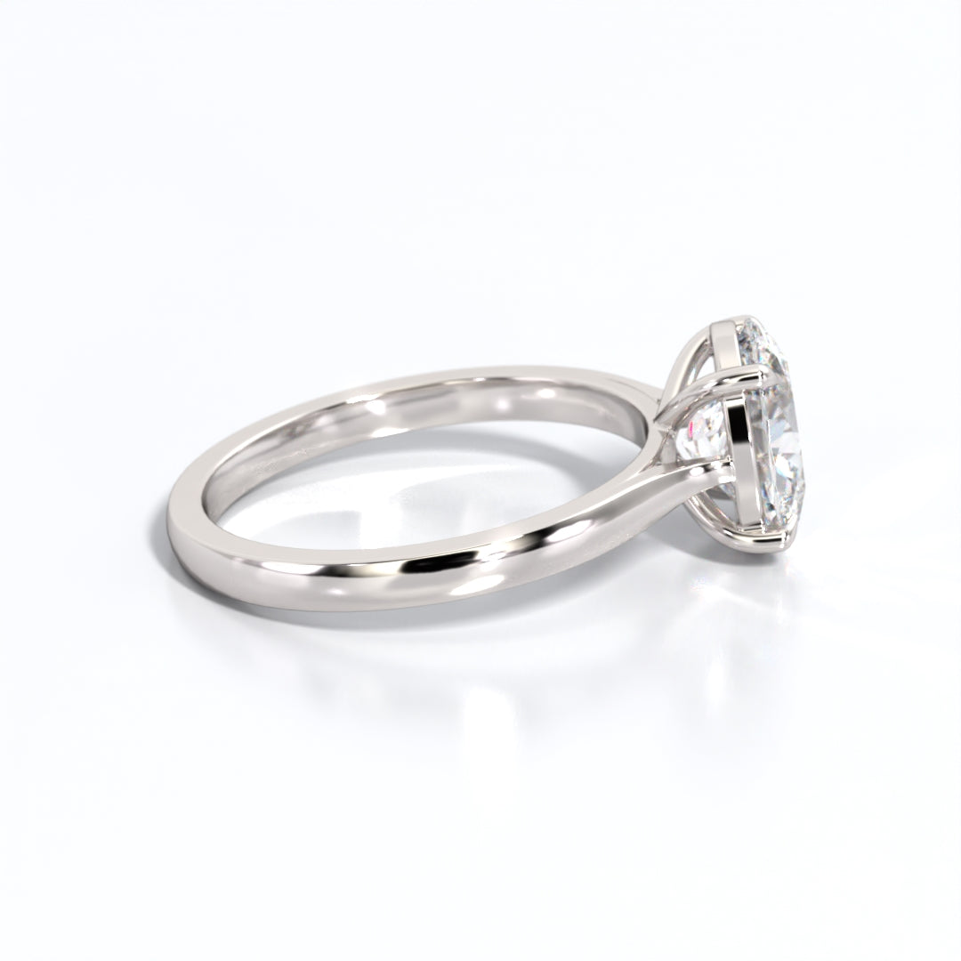 2 ctw Oval Lab Grown Diamond Solitaire Classic Engagement Ring