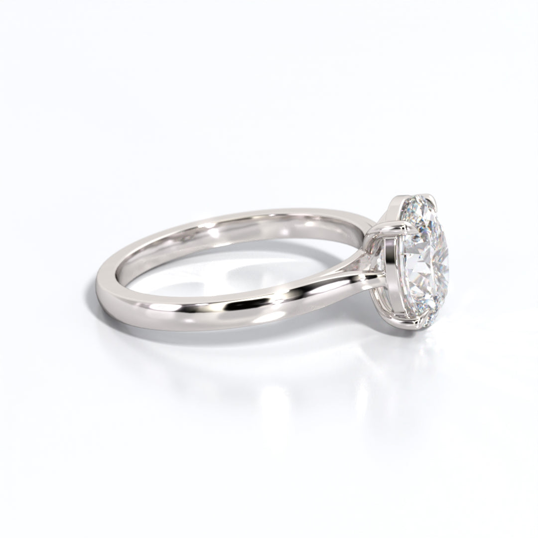 2 ctw Oval Lab Grown Diamond Solitaire Classic Engagement Ring