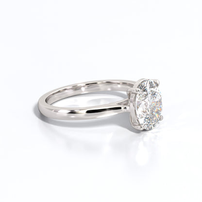 2 ctw Oval Lab Grown Diamond Solitaire Classic Engagement Ring