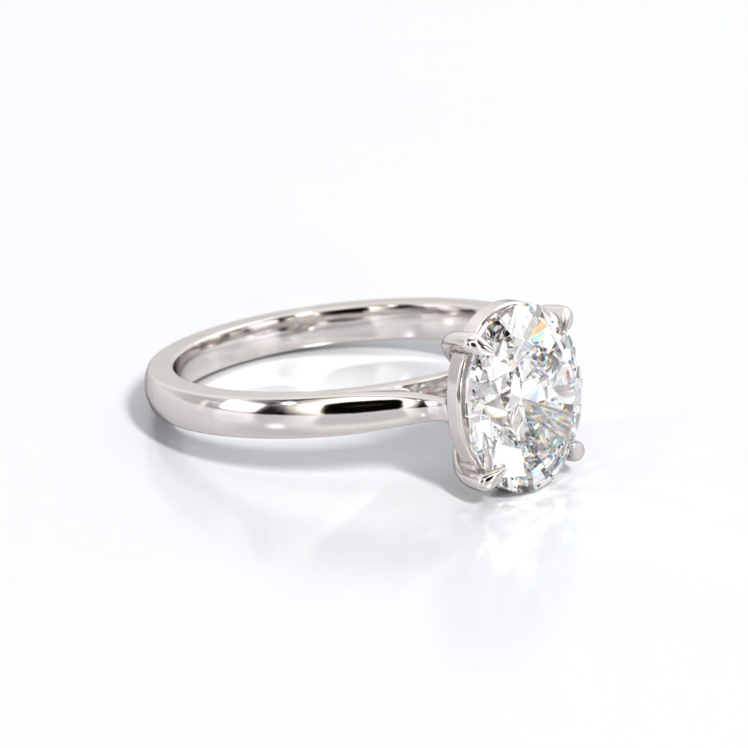 2 ctw Oval Lab Grown Diamond Solitaire Classic Engagement Ring