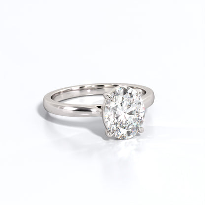 2 ctw Oval Lab Grown Diamond Solitaire Classic Engagement Ring