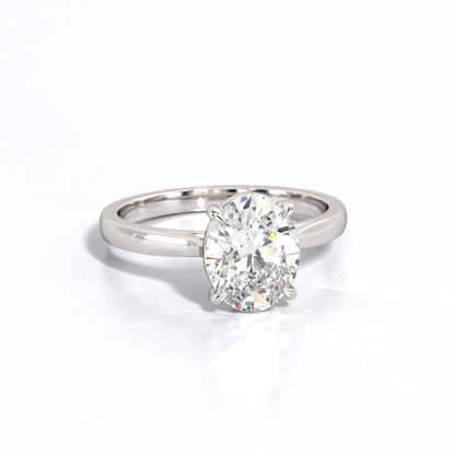 2 ctw Oval Lab Grown Diamond Solitaire Classic Engagement Ring