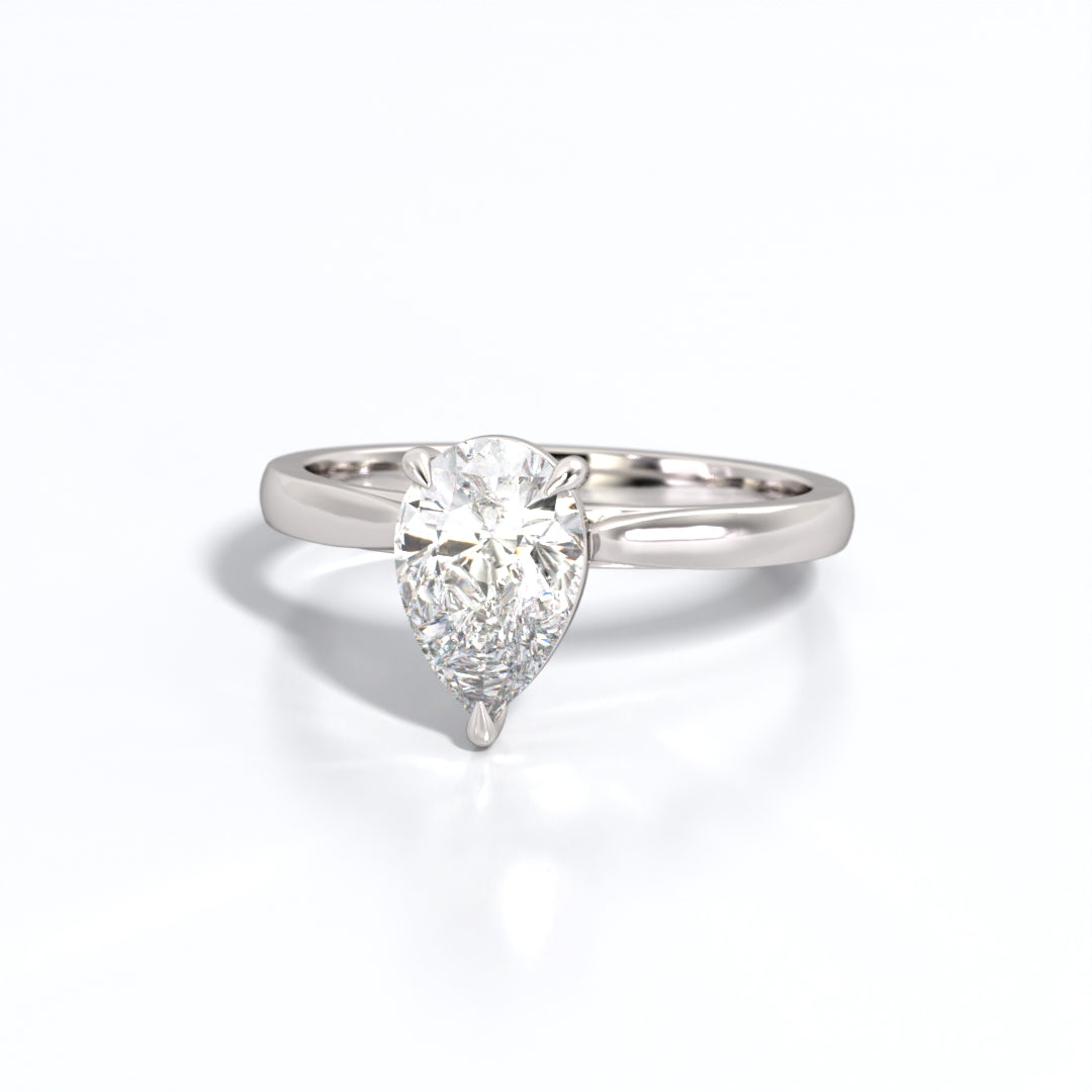 2 ctw Pear Lab Grown Diamond Solitaire Classic Engagement Ring