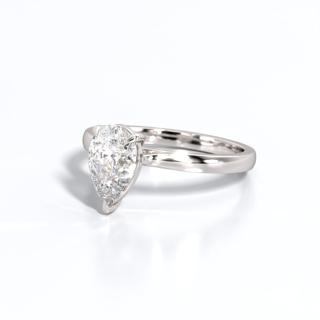 2 ctw Pear Lab Grown Diamond Solitaire Classic Engagement Ring