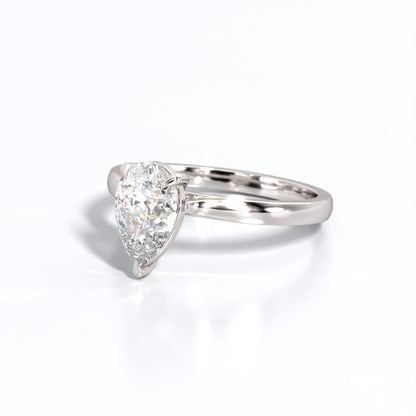 2 ctw Pear Lab Grown Diamond Solitaire Classic Engagement Ring