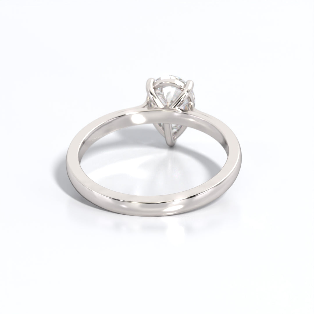 2 ctw Pear Lab Grown Diamond Solitaire Classic Engagement Ring