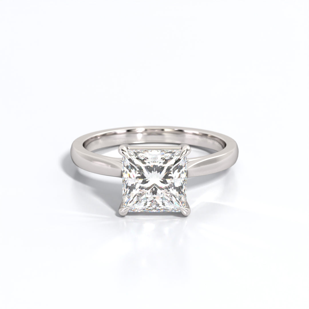 2 ctw Princess Lab Grown Diamond Solitaire Classic Engagement Ring