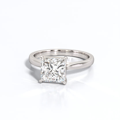 2 ctw Princess Lab Grown Diamond Solitaire Classic Engagement Ring