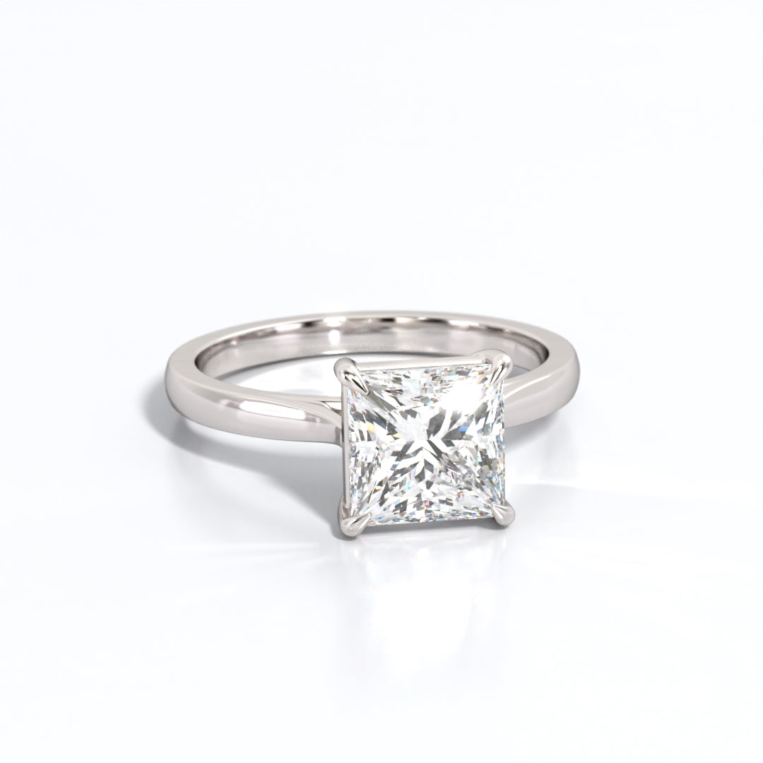 2 ctw Princess Lab Grown Diamond Solitaire Classic Engagement Ring