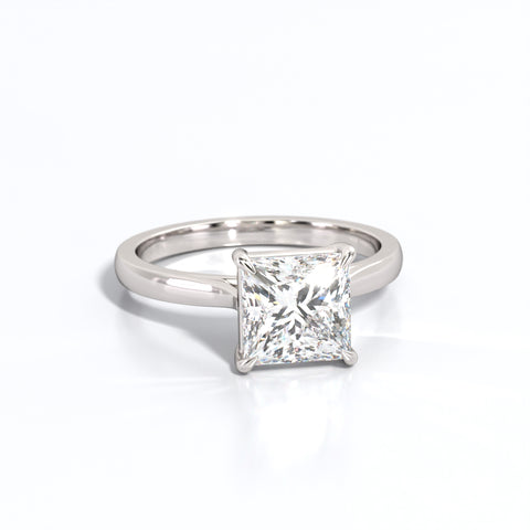 2 ctw Princess Lab Grown Diamond Solitaire Classic Engagement Ring